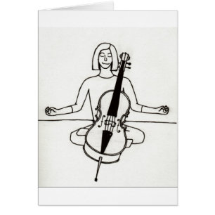 Tarjeta del violoncelista del zen