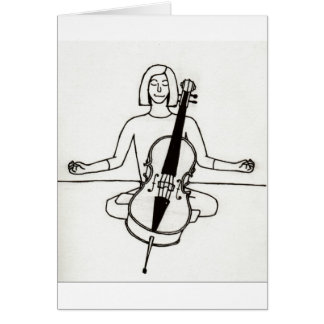 Tarjeta del violoncelista del zen