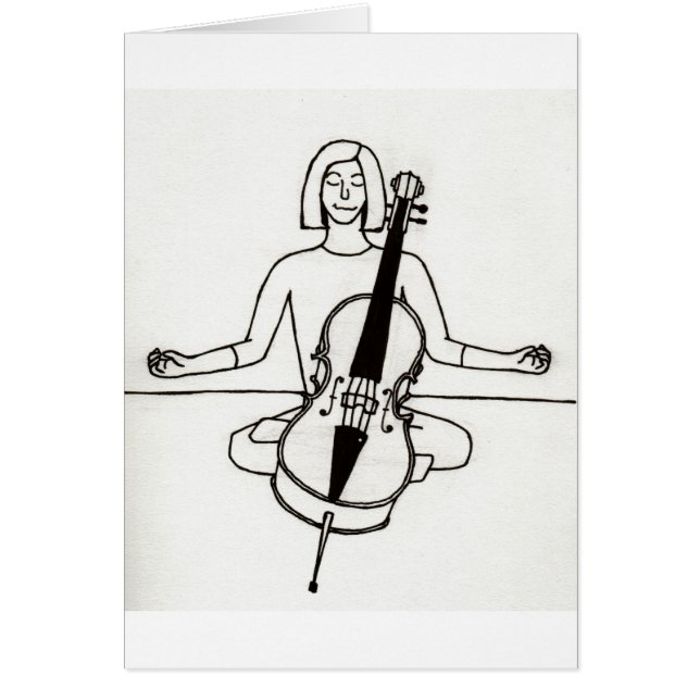 Tarjeta del violoncelista del zen (Frente)