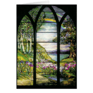 Tarjeta del vitral de Tiffany
