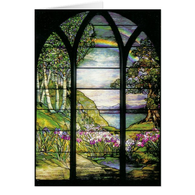 Tarjeta del vitral de Tiffany (Frente)