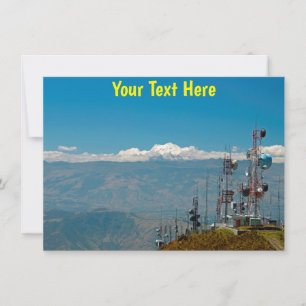 tarjeta del volcán Antisana y mástiles, Quito, Ecu