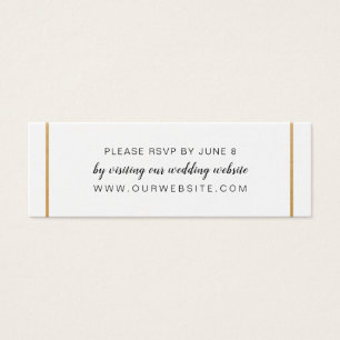 Tarjeta del Web site del rsvp del boda del oro