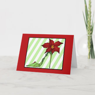 Tarjeta del zapato del navidad del Poinsettia