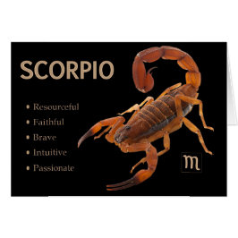 Tarjeta del zodiaco del escorpión/del escorpión