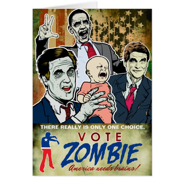 Tarjeta del zombi 2012 del voto (Frente)