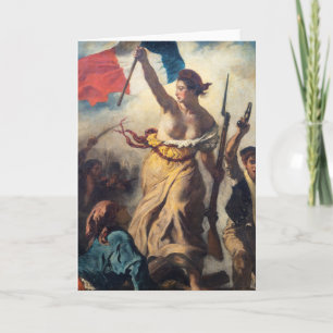 Tarjeta Delacroix - La Libertad guiando al pueblo Primer p