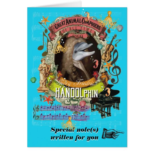 Tarjeta Delfín animal del compositor de Handolphin de la