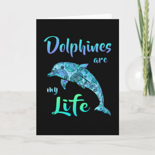 Tarjeta Delfín Delfines Océano Mar Pescado Animal Regalo D