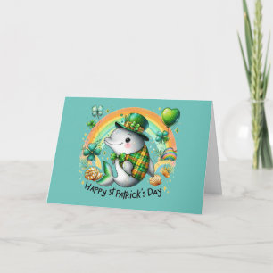 Tarjeta Delfín Feliz Día de San Patricio