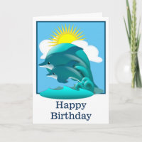 Delfines azules saltantes personalizados