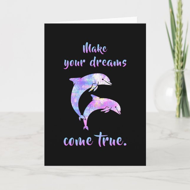 Tarjeta Delfines Delfín Animal Mar Océano Agua Regalo Dive (Anverso)