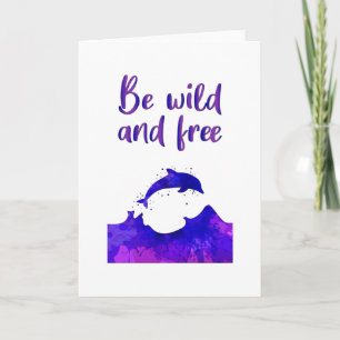 Tarjeta Delfines Delfín Océano Mar Animal Pez Regalo Diver