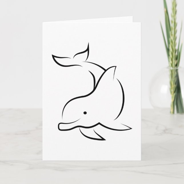 Tarjeta Delfines Dolphin Sea Animal Ocean Water Gift Idea (Anverso)