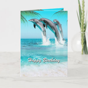 Tarjeta DELFINES JUGADOS Todas las Ocasiones o Cumpleaños