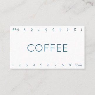 Tarjeta delgada de doble número para el café de fi