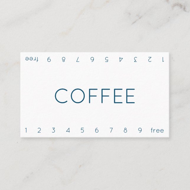 Tarjeta delgada de doble número para el café de fi (Anverso)