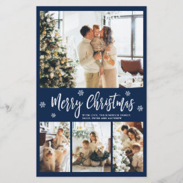 Tarjeta delgada para Navidades de Collage de fotos