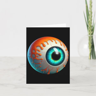 Tarjeta Delgado hueco de los ojos humanos Creepe Halloween