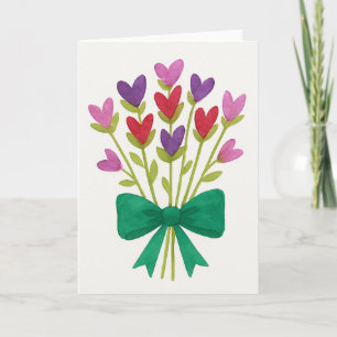 Tarjeta Delicada acuarela Bouquet Design Greeting
