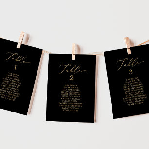 Tarjeta Delicada de la tabla negra de oro