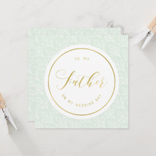 Tarjeta Delicado "A mi padre en el día de mi boda"