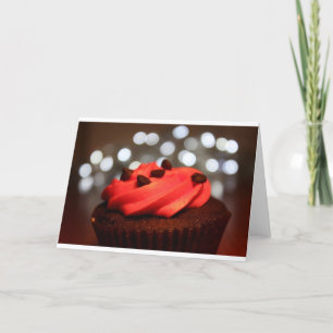 Tarjeta Delicia del pastel rojo