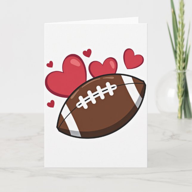 Tarjeta Deliciosa de Corazones de Fútbol (Anverso)