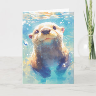 Tarjeta Deliciosamente adorable: Una aventura acuática