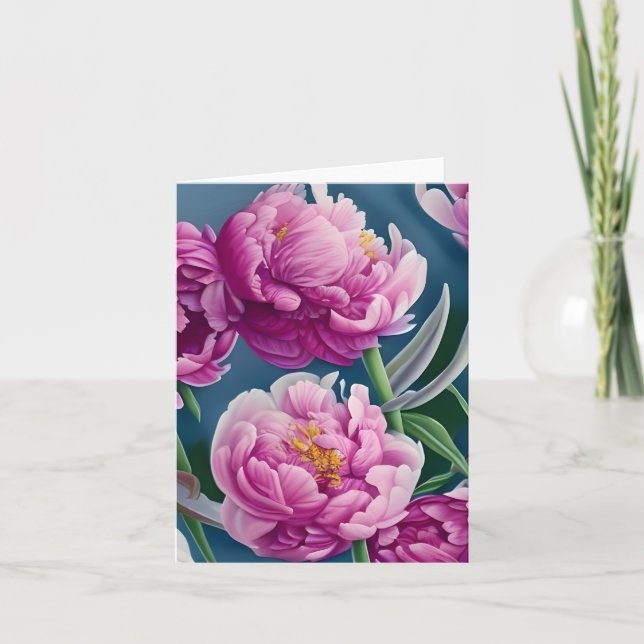 Tarjeta Deliciosas Peonies Country Garden (Anverso)