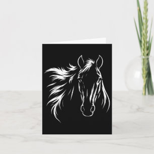 Tarjeta Delicioso & Elegante Silueta De Caballo Para C