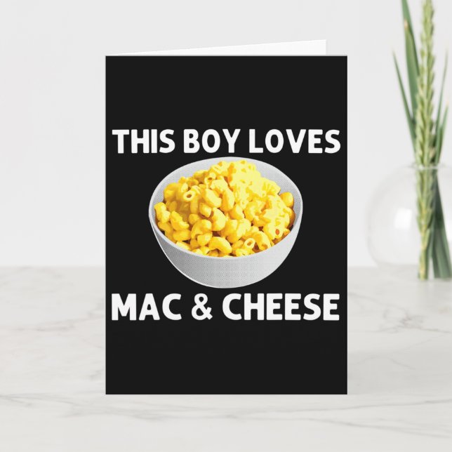 Tarjeta Delicioso Macarrones Con Queso Para Niños Comida M (Anverso)