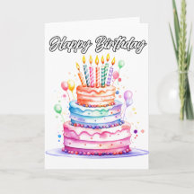 Delicioso pastel de cumpleaños feliz