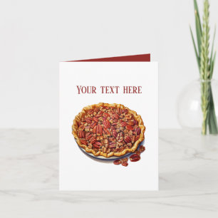 Tarjeta Delicioso pastel de nuez pecán personalizable