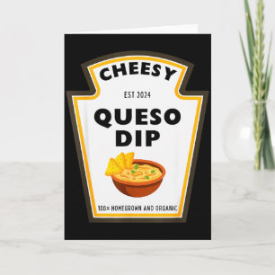 Tarjeta Delicioso Queso De Queso Dip Condimento Fiesta De 
