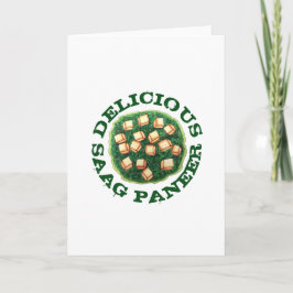 Tarjeta Delicioso Saag Paneer Cocina Vegetaria India
