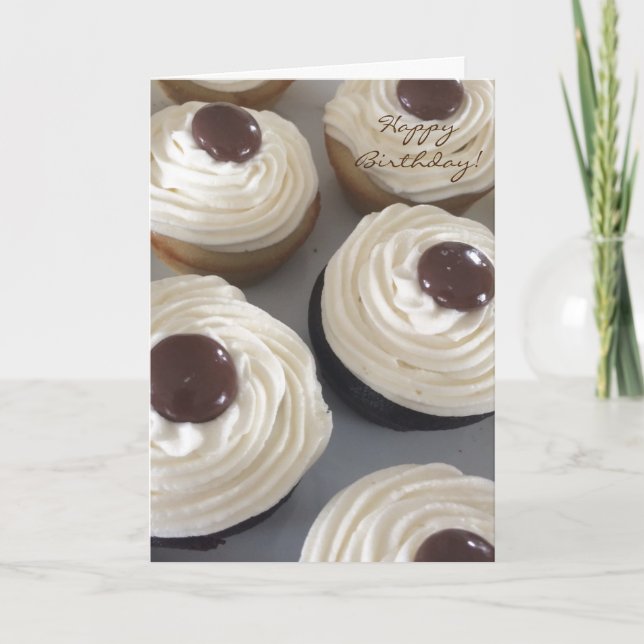 Tarjeta Deliciosos Cupcakes Cumpleaños (Anverso)