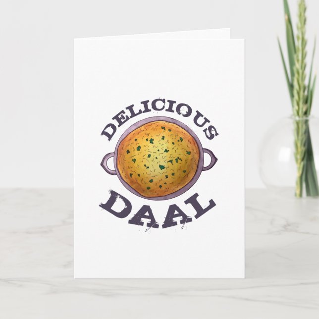 Tarjeta Delicious Daal Vegetarian Indio Red Lentil Dal (Anverso)