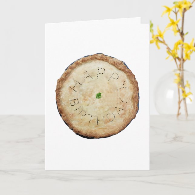 Tarjeta Delicious Pie Funny Birthday Card (flor amarilla)