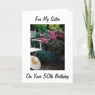 TARJETA DELIGHT DE JARDÍN EN EL CUMPLEAÑOS 50 DE LA HERMAN