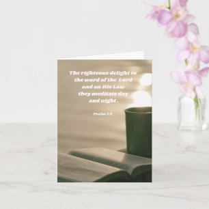Tarjeta Delight In The Word Of God Psalm 1:2 Biblia Verse