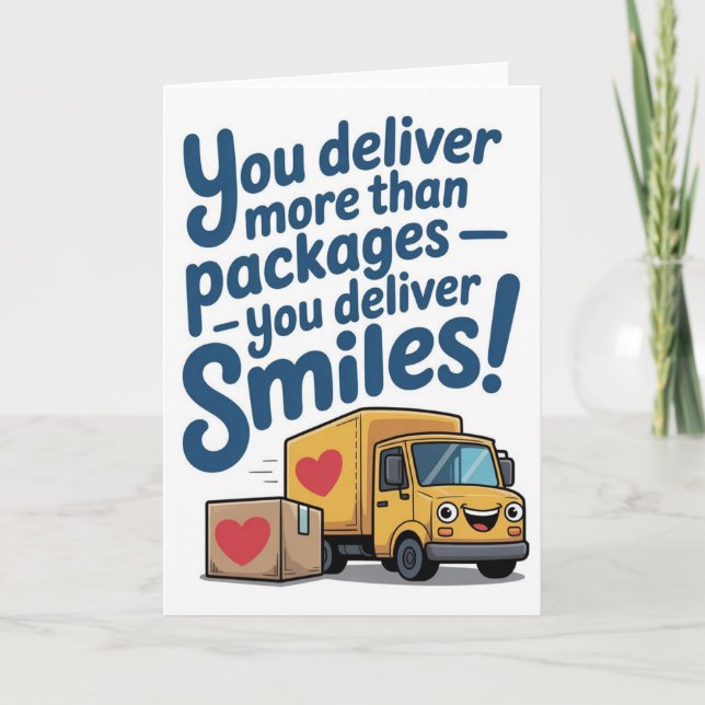 Tarjeta Delivery Driver Thank You Card (Anverso)