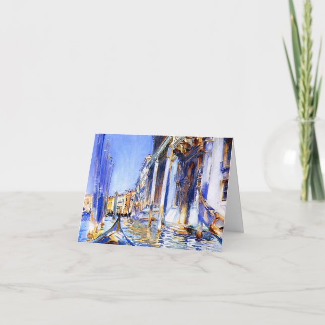 Tarjeta Dell'Angelo Venecia de John Singer Sargent Río (Anverso)