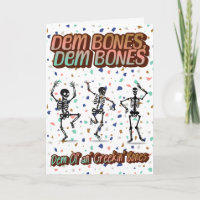 🎉 "Dem Bones" Funny Skeleton Birthday Card 💀 🎂