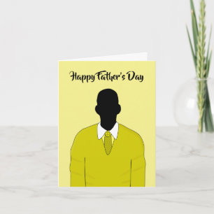 Tarjeta Demanda y empate afroamericanos feliz día del padr