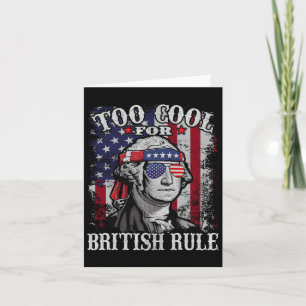 Tarjeta Demasiado genial para la regla británica - bandera