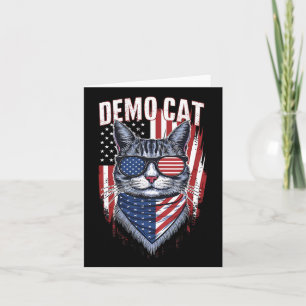Tarjeta Democracia Democrática Gato sin Niños Lady Liberti