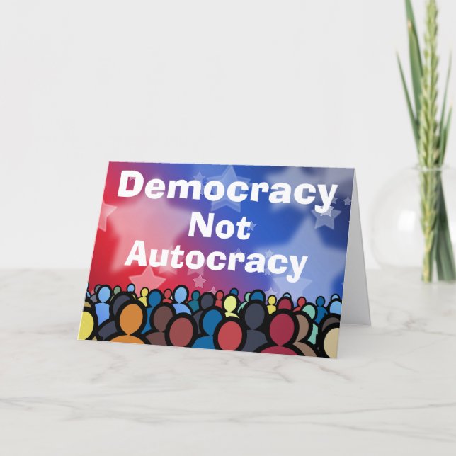 Tarjeta Democracia No Autocracia (Anverso)