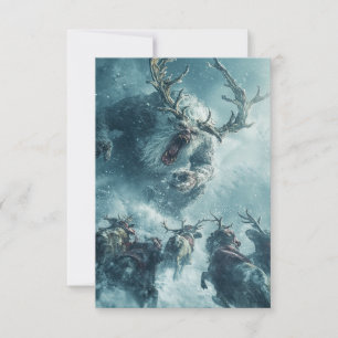 Tarjeta Demonio de hielo zombie vintage