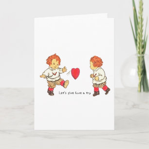 Tarjeta Demos al Amor Un Intento Vintage San Valentín de R